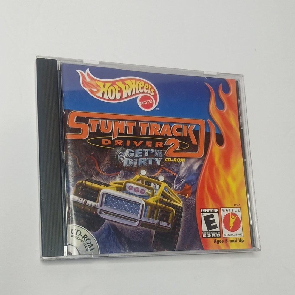 Hot Wheels Stunt Track Driver 2: Get'n Dirty CD-ROM Jewel‎ Case (PC, 2001)